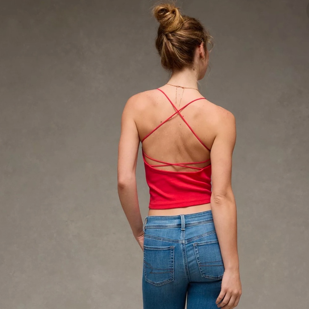☁️ Aerie ☁️ Red Strappy Tank - NWT!